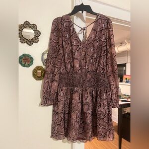 Elegant Snake Print Dress